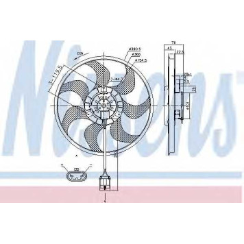 Вентилятор охлаждения двигателя NISSENS 85784