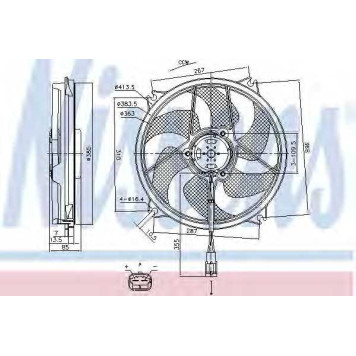 Вентилятор охлаждения двигателя NISSENS 85790