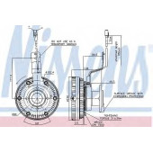 Сцепление вентилятора радиатора NISSENS 86039