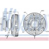 Сцепление вентилятора радиатора NISSENS 86075