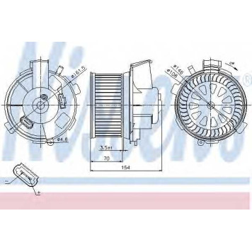 Вентилятор салона NISSENS 87021