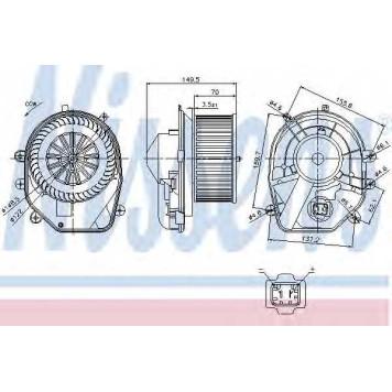 Вентилятор салона NISSENS 87030