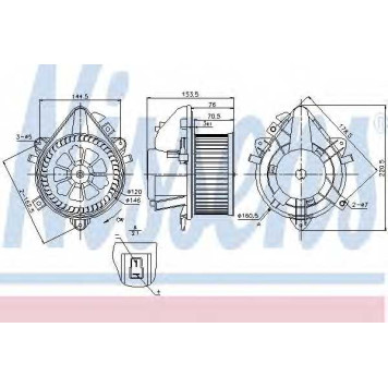 Вентилятор салона NISSENS 87124