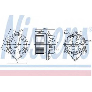 Вентилятор салона NISSENS 87173