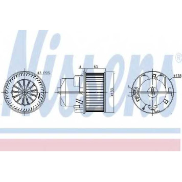 Вентилятор салона NISSENS 87223