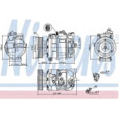 Компрессор кондиционера для AUDI Q7(4L) / VW TOUAREG(7L6, 7L7,7LA,7P5) <b>NISSENS 890025</b>