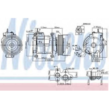 Компрессор кондиционера для HONDA ACCORD(CL,CM), ACCORD VII Tourer(CM), CR(RD#,RE) <b>NISSENS 890128</b>