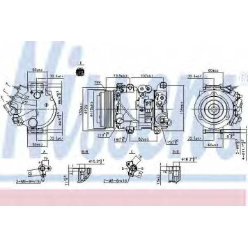 Компрессор кондиционера для LEXUS RX(GSU3#, MCU3#,MHU3#) <b>NISSENS 890158</b>
