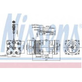 Компрессор кондиционера для MAN TGA, TGL, TGM, TGS, TGX <b>NISSENS 890193</b>