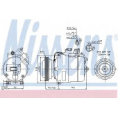 Компрессор кондиционера для AUDI A4(B5,8D2,8D5), A6(C5,4B2,4B5) / SKODA SUPERB(3U4) / VW PASSAT(3B2,3B3,3B5,3B6) <b>NISSENS 89027</b>