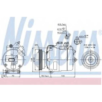 Компрессор кондиционера для AUDI A4(B5,8D2,8D5), A6(C5,4B2,4B5) / SKODA SUPERB(3U4) / VW PASSAT(3B2,3B3,3B5,3B6) <b>NISSENS 89027</b>