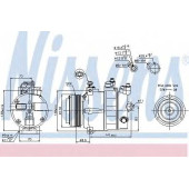 Компрессор кондиционера для OPEL ASTRA(F08#, F07#, F35#, F48#, F67, F69#, F70), ZAFIRA(F75#) <b>NISSENS 89031</b>