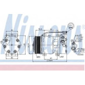 Компрессор кондиционера для SCANIA 4 - series, P,G,R,T - series <b>NISSENS 89035</b>