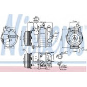 Компрессор кондиционера для MERCEDES C, CLS, E, G, GLK, M, S, SL, SLK, SPRINTER, VIANO, VITO <b>NISSENS 89039</b>