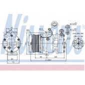 Компрессор кондиционера для OPEL ASTRA(F08#, F35#, F48#, F69#, F70), COMBO, MERIVA, ZAFIRA(F75#) <b>NISSENS 89042</b>