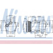 Компрессор кондиционера для FORD GALAXY(WGR) <b>NISSENS 89046</b>