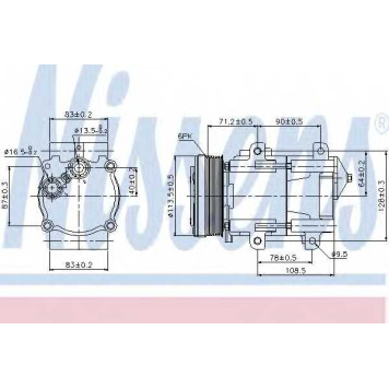 Компрессор кондиционера для FORD GALAXY(WGR) <b>NISSENS 89046</b>