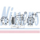 Компрессор кондиционера для CITROEN C5, C8, EVASION, JUMPY, XSARA / FIAT SCUDO, ULYSSE / LANCIA PHEDRA / PEUGEOT 406, 607, 806, 807, EXPERT <b>NISSENS 89047</b>