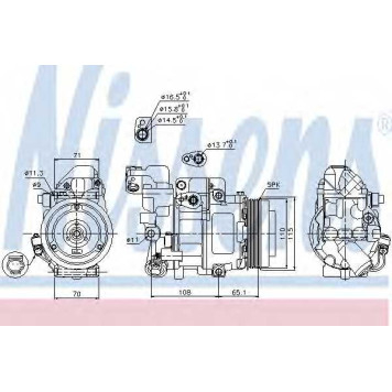 Компрессор кондиционера для MERCEDES A(W168), VANEO(414) <b>NISSENS 89051</b>