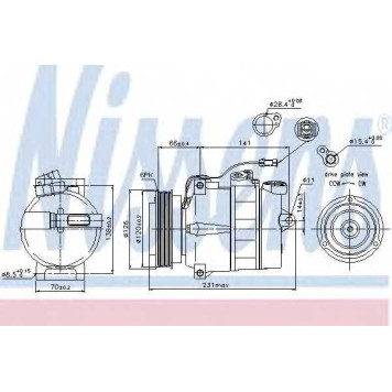 Компрессор кондиционера для AUDI A4, A6, A8, ALLROAD / PORSCHE 911, BOXSTER, CAYMAN / SKODA SUPERB / VW PASSAT <b>NISSENS 89054</b>