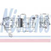 Компрессор кондиционера для OPEL OMEGA B(22#, 23#, 26#, 27#,21#,25#) <b>NISSENS 89062</b>