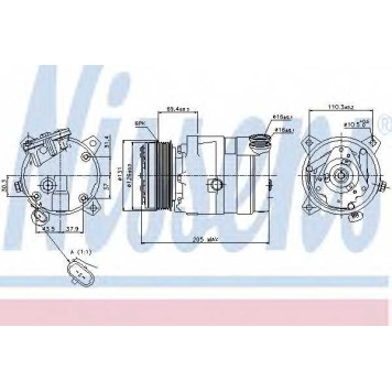 Компрессор кондиционера для OPEL OMEGA B(22#, 23#, 26#, 27#,21#,25#) <b>NISSENS 89062</b>