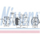 Компрессор кондиционера для NISSAN INTERSTAR, PRIMASTAR / OPEL MOVANO, VIVARO / RENAULT 21, 25, AVANTIME, MASTER, MEGANE, MEGANE Scenic, SCENIC, TRAFIC <b>NISSENS 89063</b>