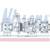 Компрессор кондиционера для BMW 3 / FORD FIESTA, FOCUS, TOURNEO CONNECT, TRANSIT CONNECT <b>NISSENS 89071</b>