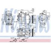 Компрессор кондиционера для AUDI A4(B6,8E2,8E5) <b>NISSENS 89073</b>