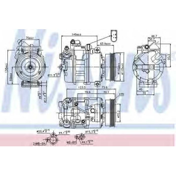 Компрессор кондиционера для AUDI A4(B6,8E2,8E5) <b>NISSENS 89073</b>