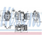 Компрессор кондиционера для OPEL ZAFIRA(F75#) <b>NISSENS 89075</b>