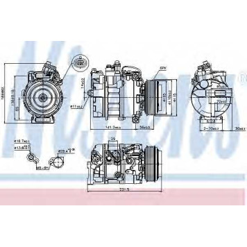 Компрессор кондиционера для OPEL ZAFIRA(F75#) <b>NISSENS 89075</b>