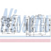 Компрессор кондиционера для DAF 95 XF <b>NISSENS 89078</b>