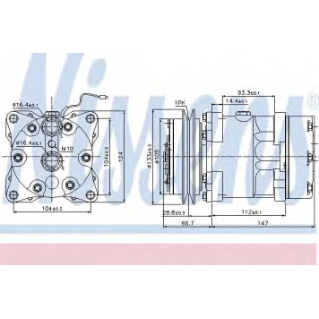 Компрессор кондиционера для DAF 95 XF <b>NISSENS 89078</b>