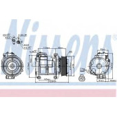 Компрессор кондиционера для HONDA ACCORD(CL,CM), ACCORD VII Tourer(CM) <b>NISSENS 89084</b>