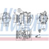 Компрессор кондиционера для AUDI Q7(4L) / VW PHAETON(3D#), TOUAREG(7L6, 7L7,7LA) <b>NISSENS 89091</b>