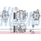 Компрессор кондиционера для AUDI A4(8HE, B6, B7,8E2,8E5,8H7) <b>NISSENS 89092</b>