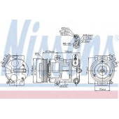 Компрессор кондиционера для OPEL CORSA <b>NISSENS 89100</b>