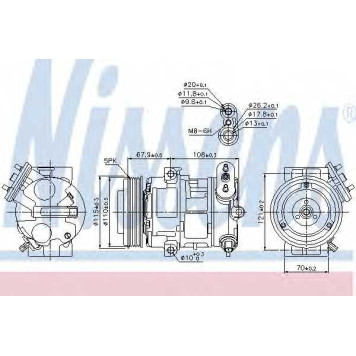 Компрессор кондиционера для OPEL CORSA <b>NISSENS 89100</b>