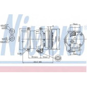 Компрессор кондиционера для DAEWOO LANOS(KLAT) / ZAZ CHANCE, SENS <b>NISSENS 89108</b>