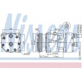 Компрессор кондиционера для CITROEN JUMPER(230,230L,230P) / FIAT DUCATO(230,230L) / PEUGEOT BOXER(230L,230P,ZCT#) <b>NISSENS 89123</b>