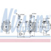 Компрессор кондиционера для BMW 3(E46), 5(E39), Z3(E36) <b>NISSENS 89133</b>