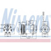 Компрессор кондиционера для DAF CF 85, XF 105 <b>NISSENS 89137</b>