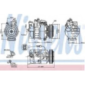 Компрессор кондиционера для SAAB 9-5(YS3E) <b>NISSENS 89208</b>