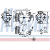 Компрессор кондиционера для OPEL ASTRA(L08, L35, L48, L67, L69, L70) <b>NISSENS 89216</b>
