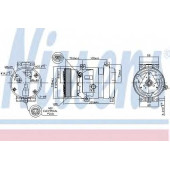 Компрессор кондиционера для RENAULT LAGUNA(BG0/1#,KG0/1#) <b>NISSENS 89218</b>