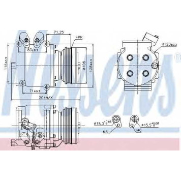 Компрессор кондиционера для HONDA CIVIC(EH, EK, MC,EG,EJ,MB), CIVIC VI Fastback(MB,MA), CR(RD) <b>NISSENS 89226</b>