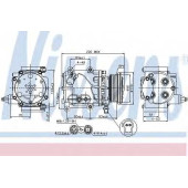 Компрессор кондиционера для FORD MONDEO(B4Y,B5Y,BWY) <b>NISSENS 89228</b>