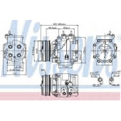 Компрессор кондиционера для FORD FIESTA / HONDA CITY, JAZZ(GD) <b>NISSENS 89235</b>