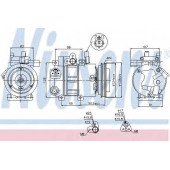 Компрессор кондиционера для HYUNDAI ELANTRA(HD), i30(FD), i30 CW(FD) / KIA CEED(ED), PRO CEED(ED) <b>NISSENS 89273</b>